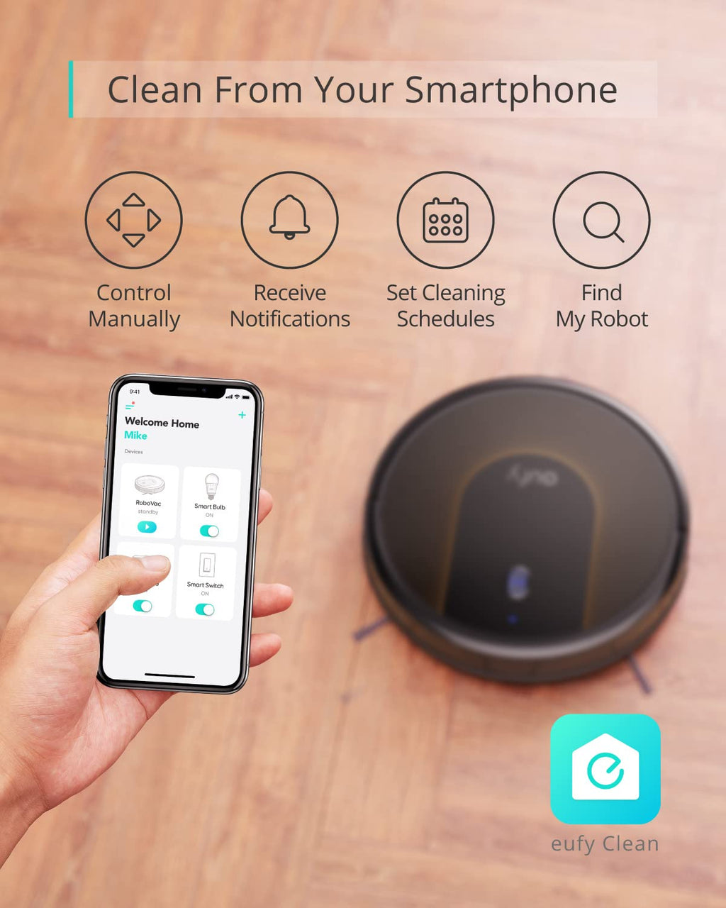 eufy C28 Omni, Robot Vacuum Cleaner with Mop,HydroJet Self Clean Roller Mop
