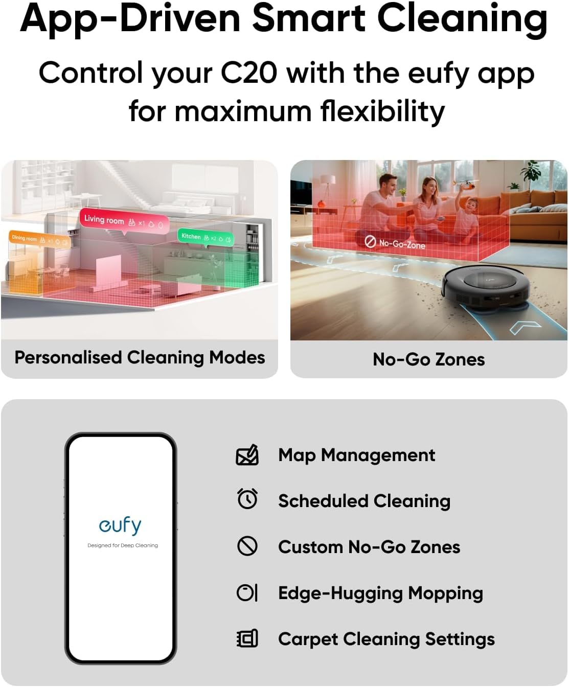 eufy C28 Omni, Robot Vacuum Cleaner with Mop,HydroJet Self Clean Roller Mop
