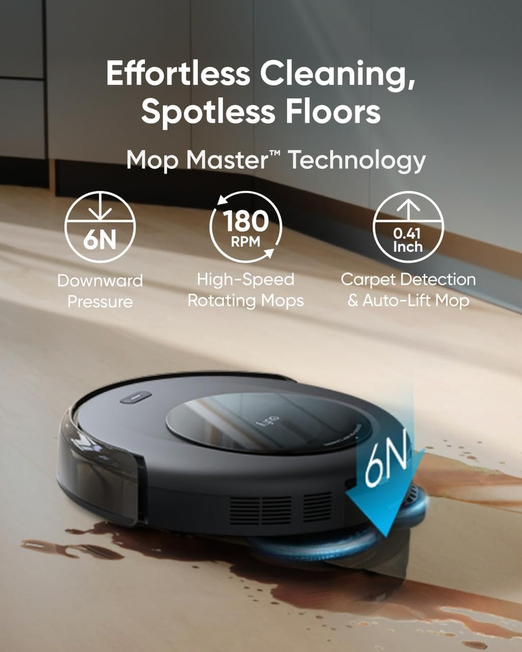 eufy C28 Omni, Robot Vacuum Cleaner with Mop,HydroJet Self Clean Roller Mop