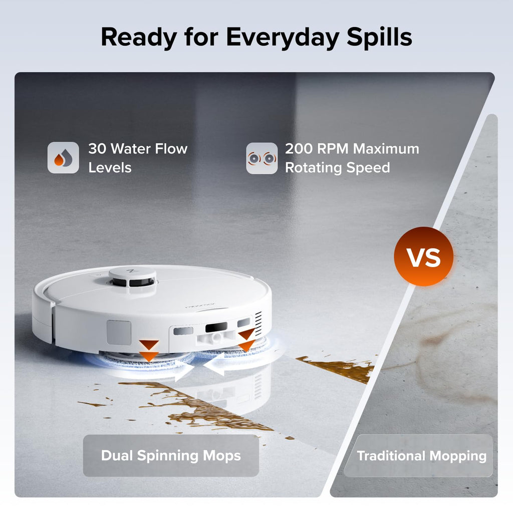 roborock Qrevo Edge 2 Flow Robot Vacuum Cleaner with Mop, 35,000 Pa Suction