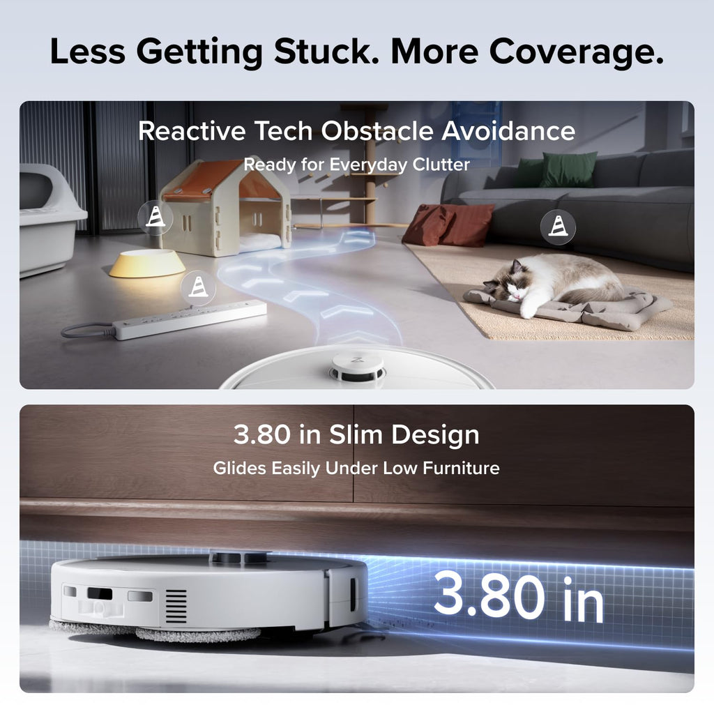 roborock Qrevo Edge 2 Flow Robot Vacuum Cleaner with Mop, 35,000 Pa Suction