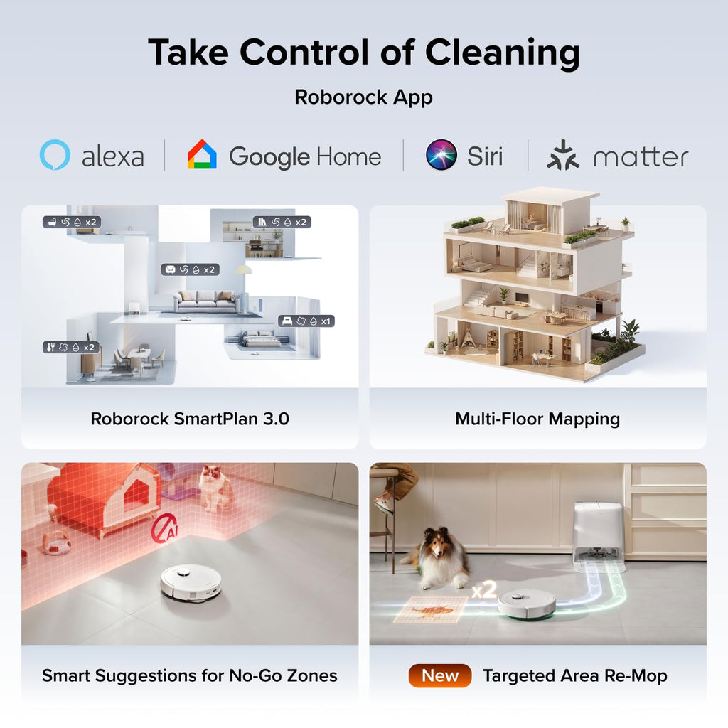roborock Qrevo Edge 2 Flow Robot Vacuum Cleaner with Mop, 35,000 Pa Suction