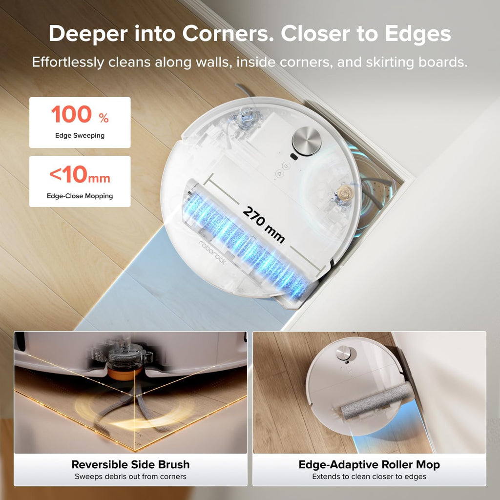 roborock Qrevo Edge 2 Flow Robot Vacuum Cleaner with Mop, 35,000 Pa Suction