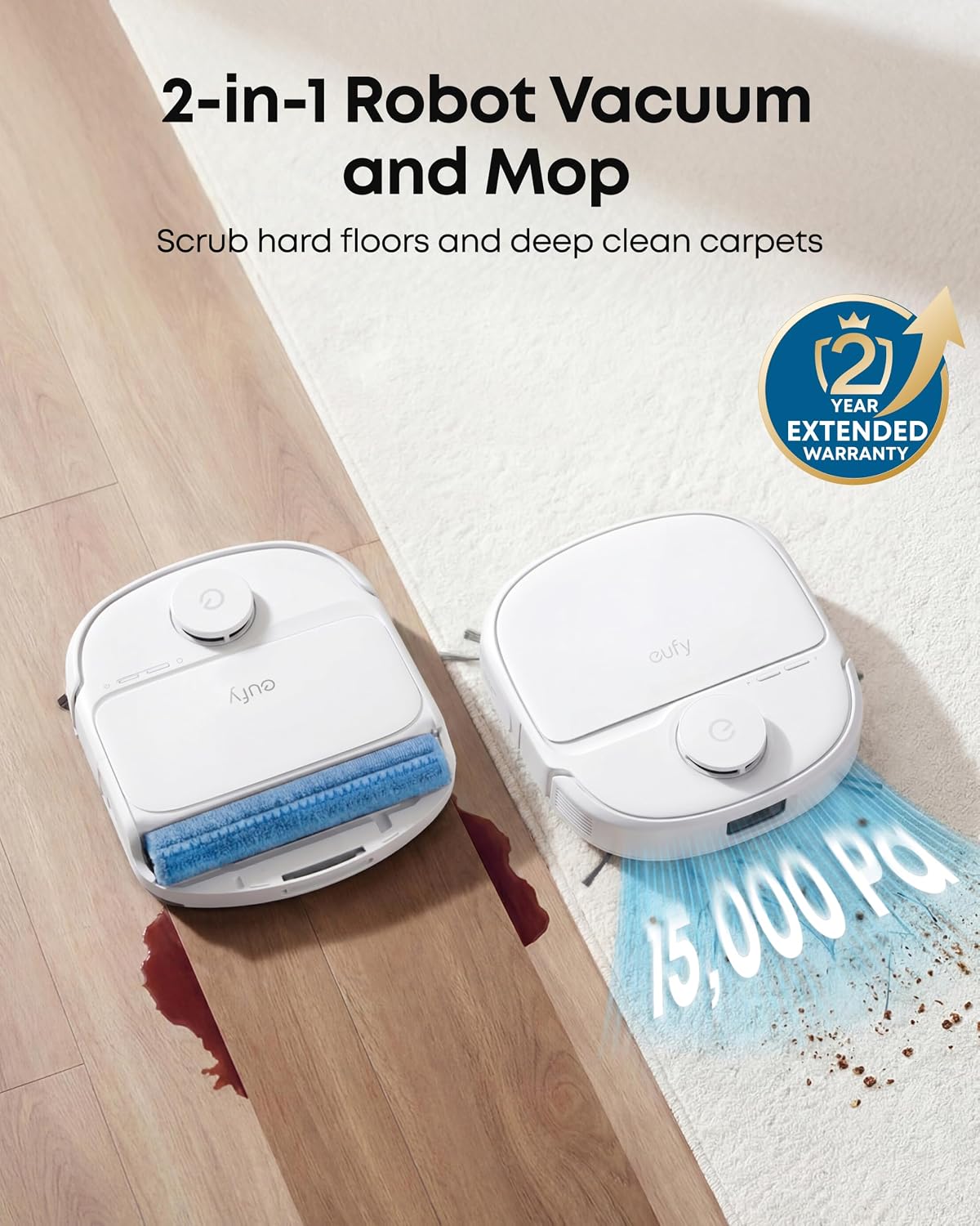 eufy C28 Omni, Robot Vacuum Cleaner with Mop,HydroJet Self Clean Roller Mop